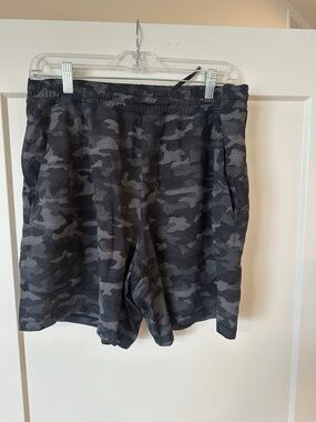 lululemon athletica Black and Gray Camo Athletic Shorts